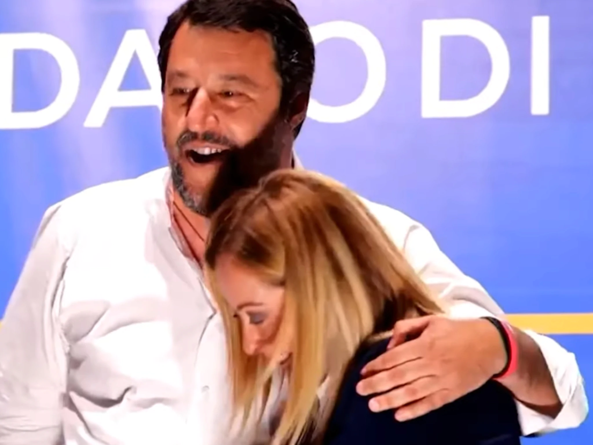 Matteo Salvini e Giorgia Meloni fanno pace a Verona