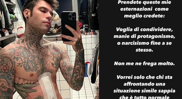 Fedez pubblica audio con lo psicologo: “Non voglio morire. Ho paura che i miei figli non si ricorderanno neanche di me”