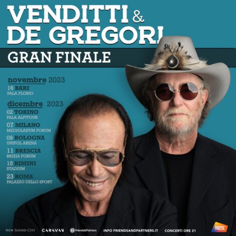 Venditti  & De Gregori:  dopo oltre un anno di concerti, GRAN FINALE nei palasport a partire da novembre