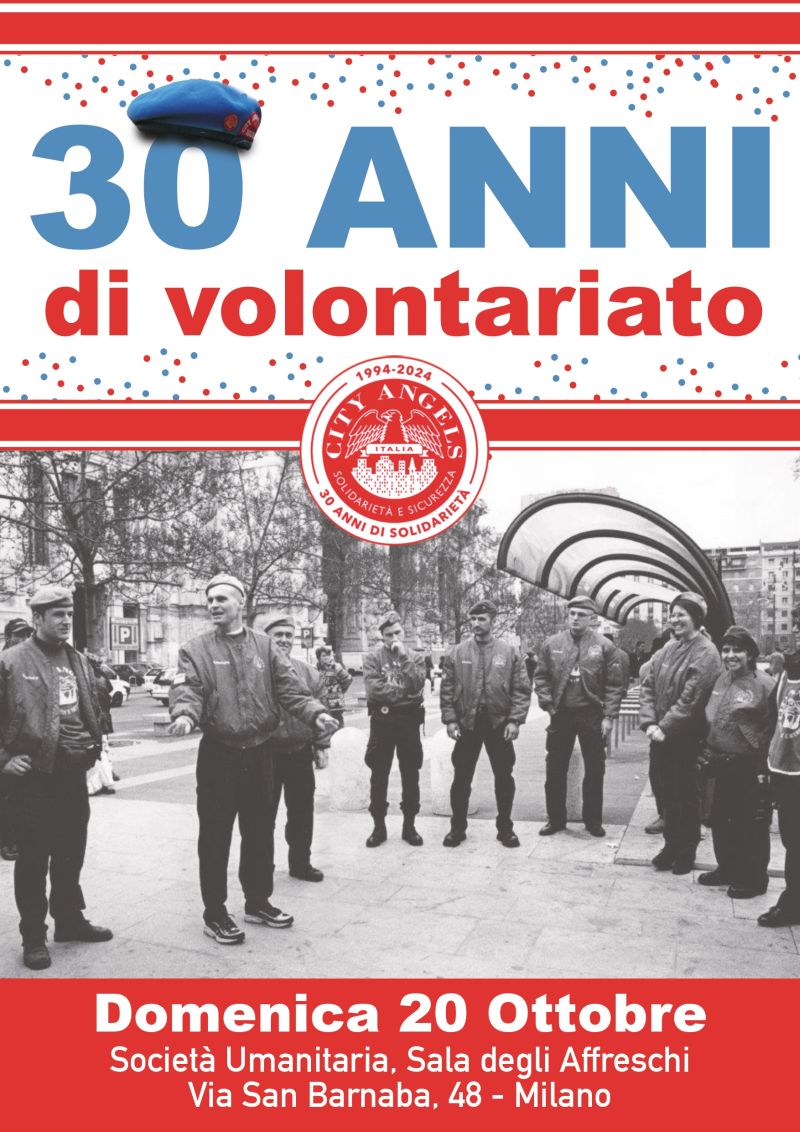 City Angels, 30 anni di volontariato in strada. Domenica 20 ottobre la festa a Milano