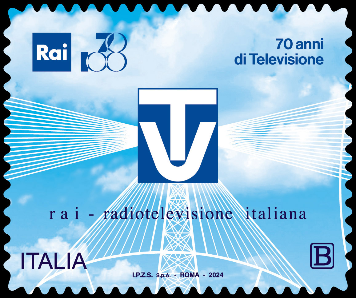 Un francobollo per ricordare i 70 anni della radio televisione italiana